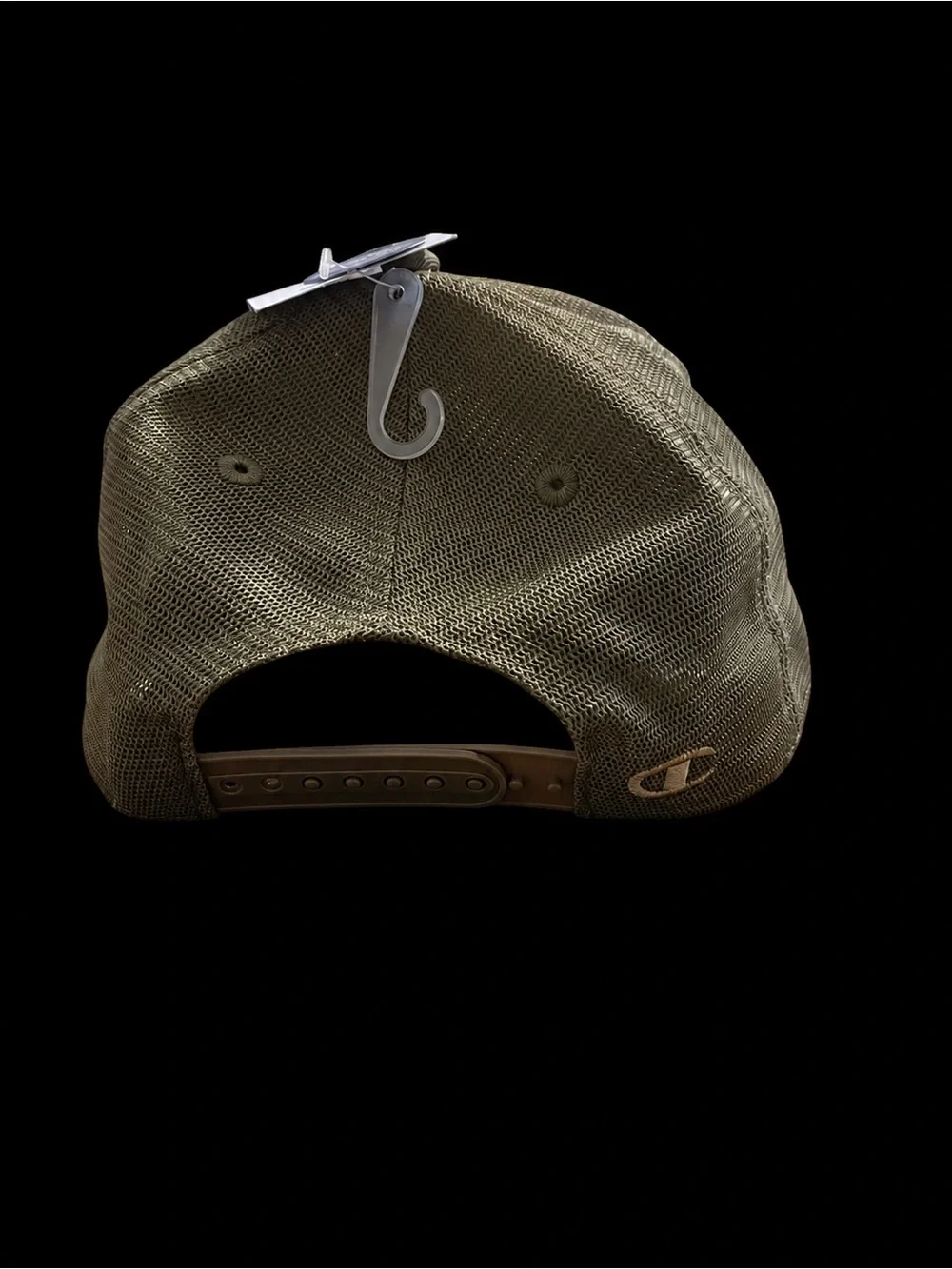 Champion Olive Trucker Hat with Red & Blue C Logo